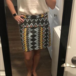 NWOT Loft Mix Print Skirt